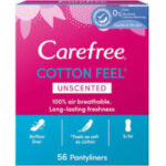 carefree with cotton extract 58 pantyliners