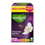 مولبيد فوطة صحية حواجز الحماية   24 فوطة طويل