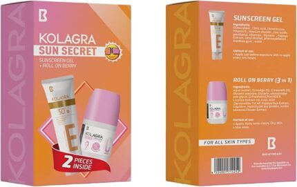 kolagra sun secret -sunscreen gel 50ml+roll on berry 60ml
