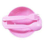 بابي طقم طبق+ملعقة+شوكه